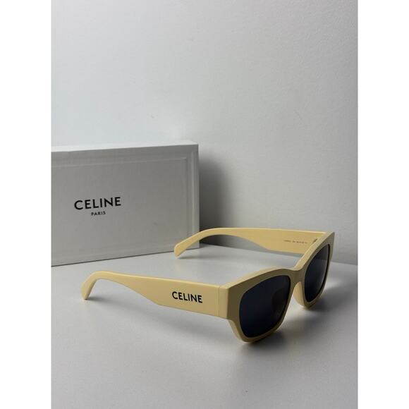 NEW Celine CL40197U Cat Eye Yellow Logo Sunglasses - Picture 7 of 9